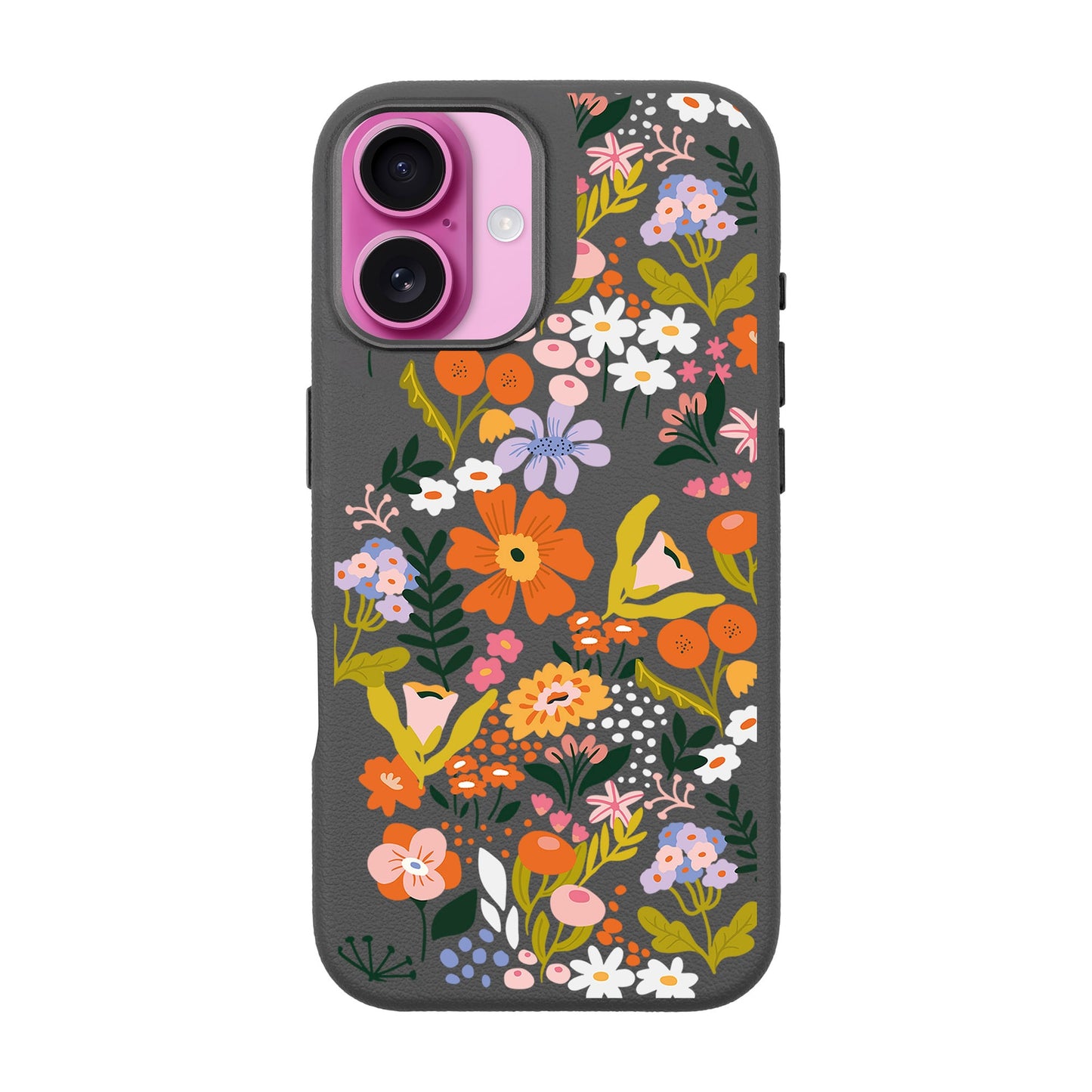 FLOWER-iPhone 16 Leather Premium Kılıf MagSafe Özellikli