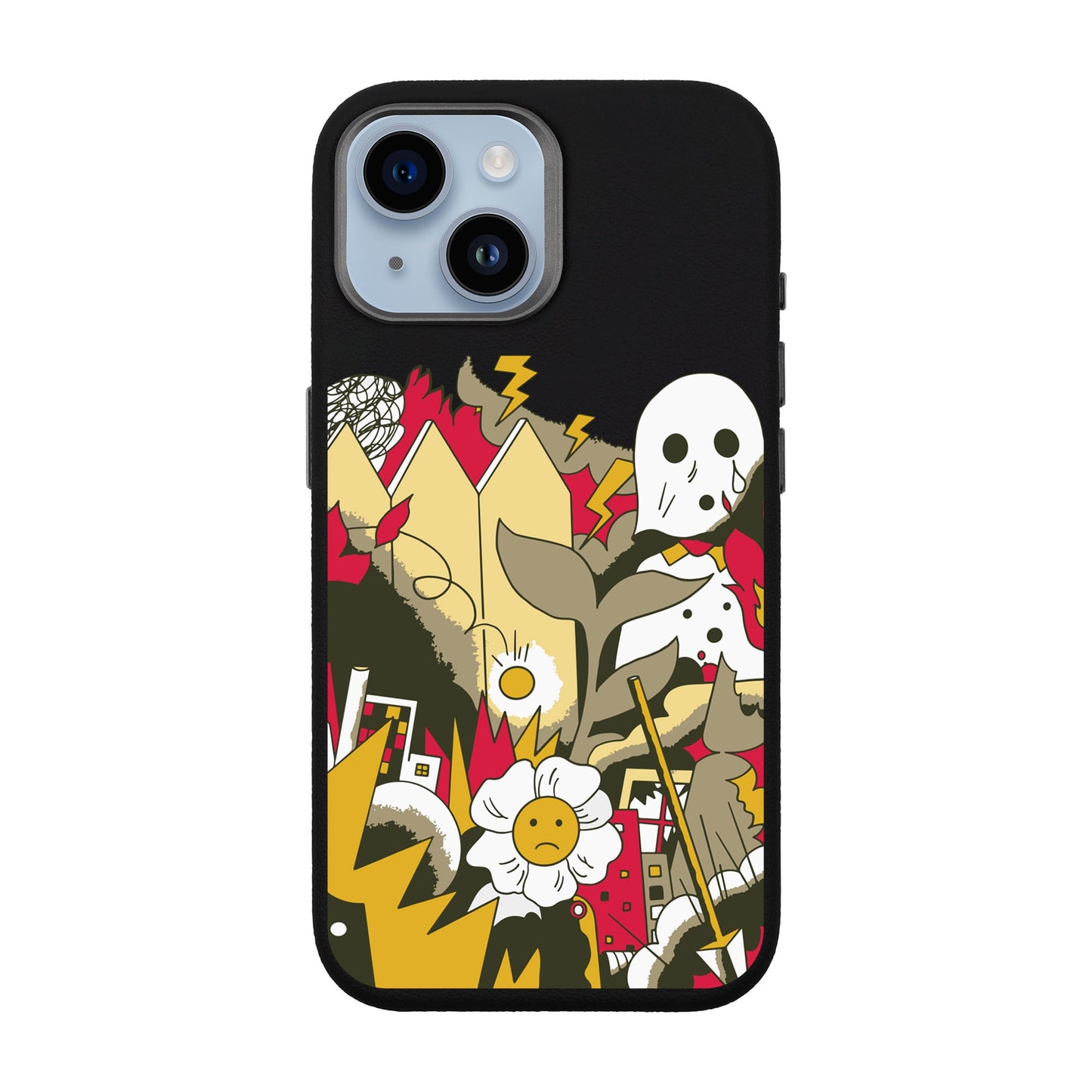 EVERYTHING IS BURNING-iPhone 13 Leather Premium Kılıf MagSafe Özellikli
