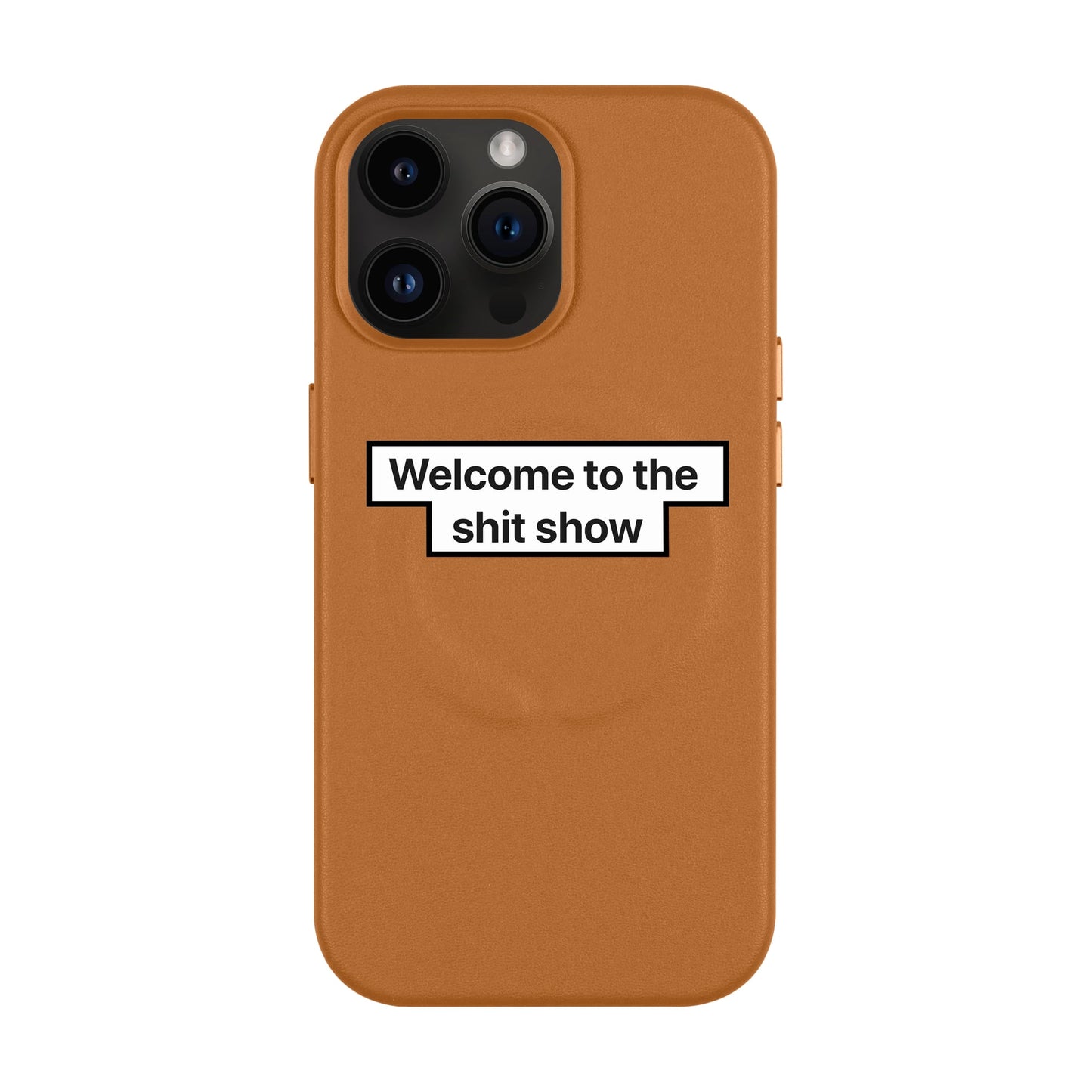 WELCOME-iPhone 14 Pro Max Leather Kılıf MagSafe Özellikli