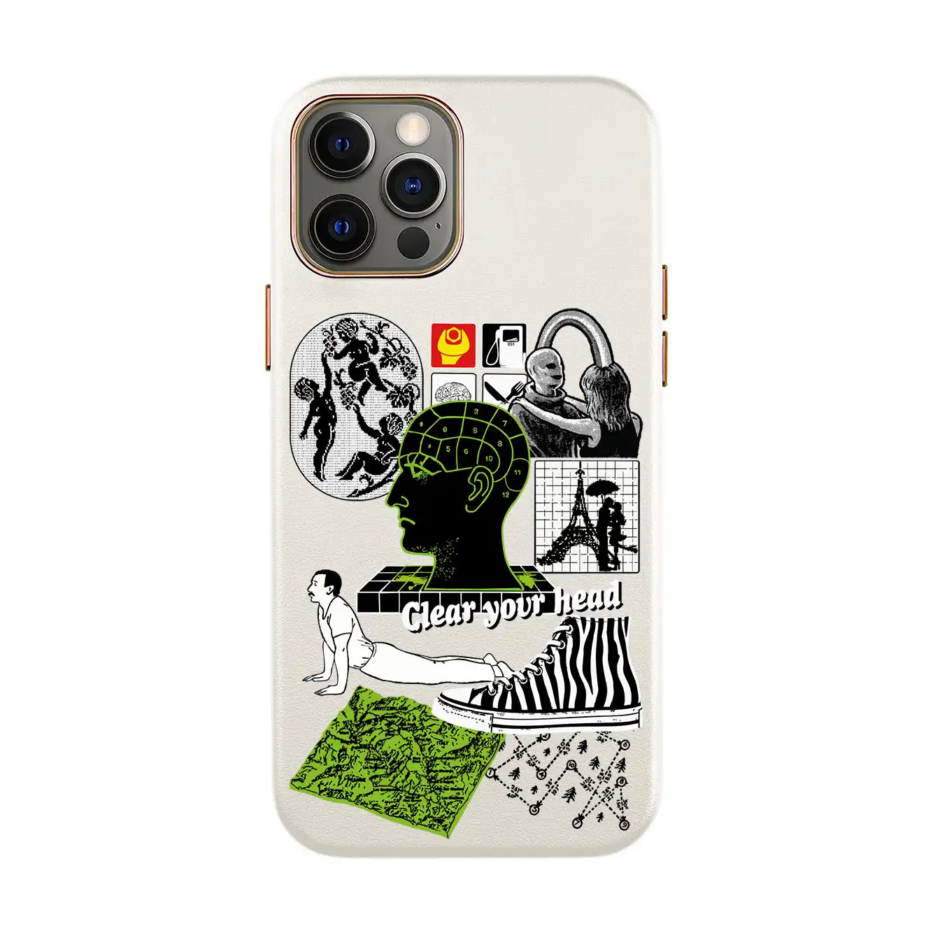 CLEAR YOUR HEAD-iPhone 12 Pro Leather Kılıf