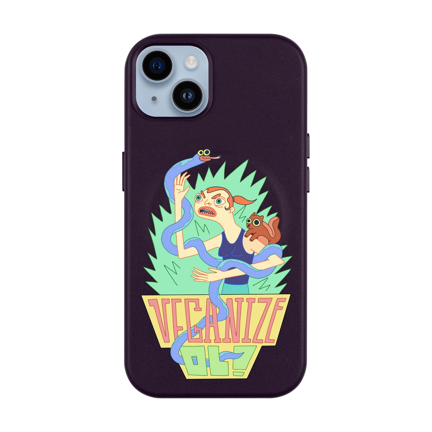 VEGANİZE-iPhone 14 Plus Leather Kılıf MagSafe Özellikli