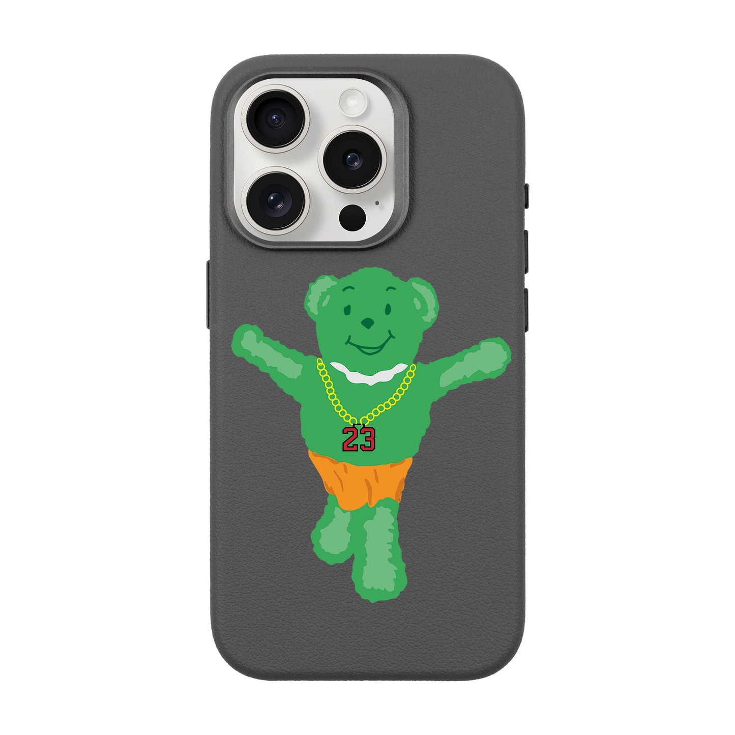 GREEN BEAR-iPhone 15 Pro Leather Premium Kılıf MagSafe Özellikli