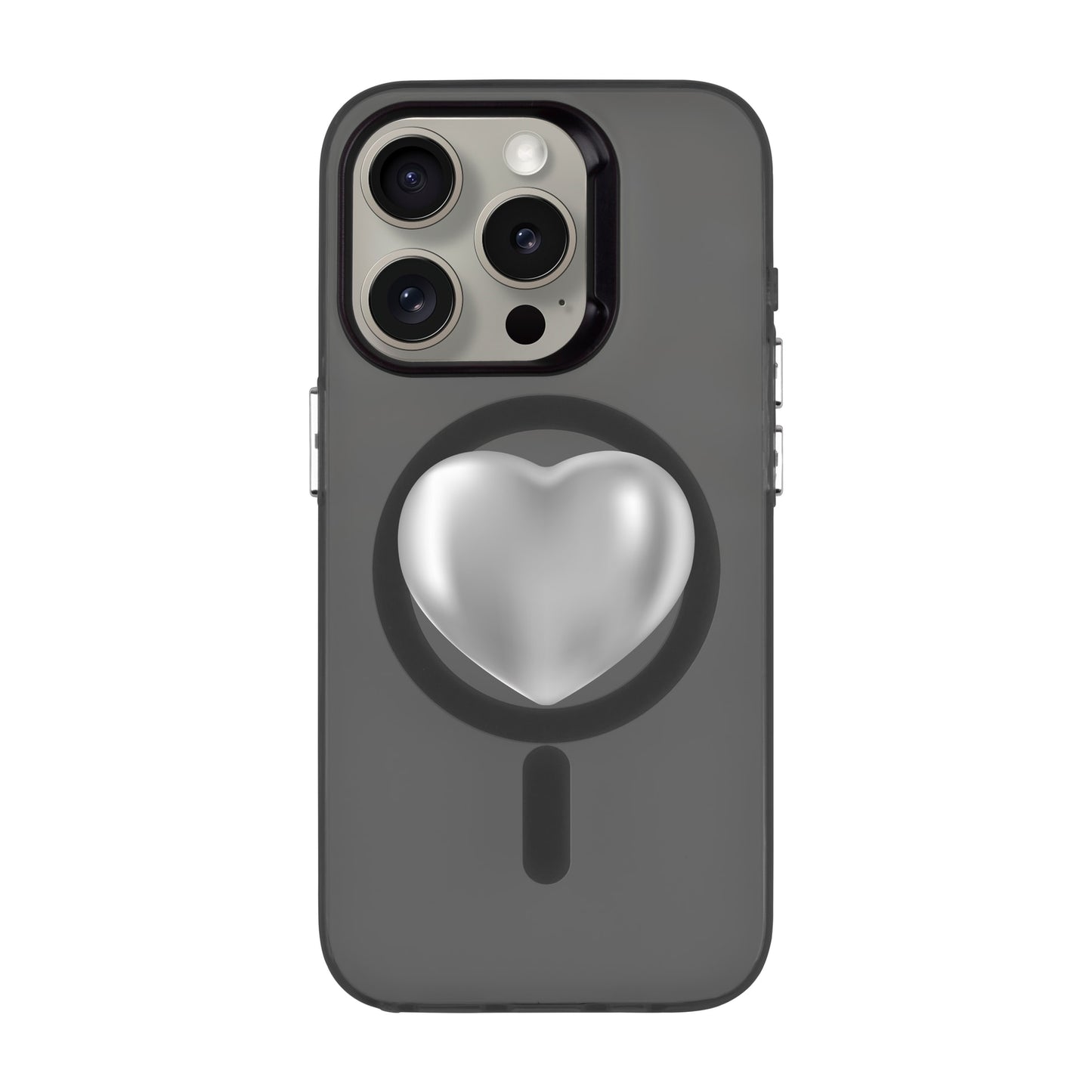 SILVER HEART-iPhone 15 Pro Hold Kılıf MagSafe Özellikli