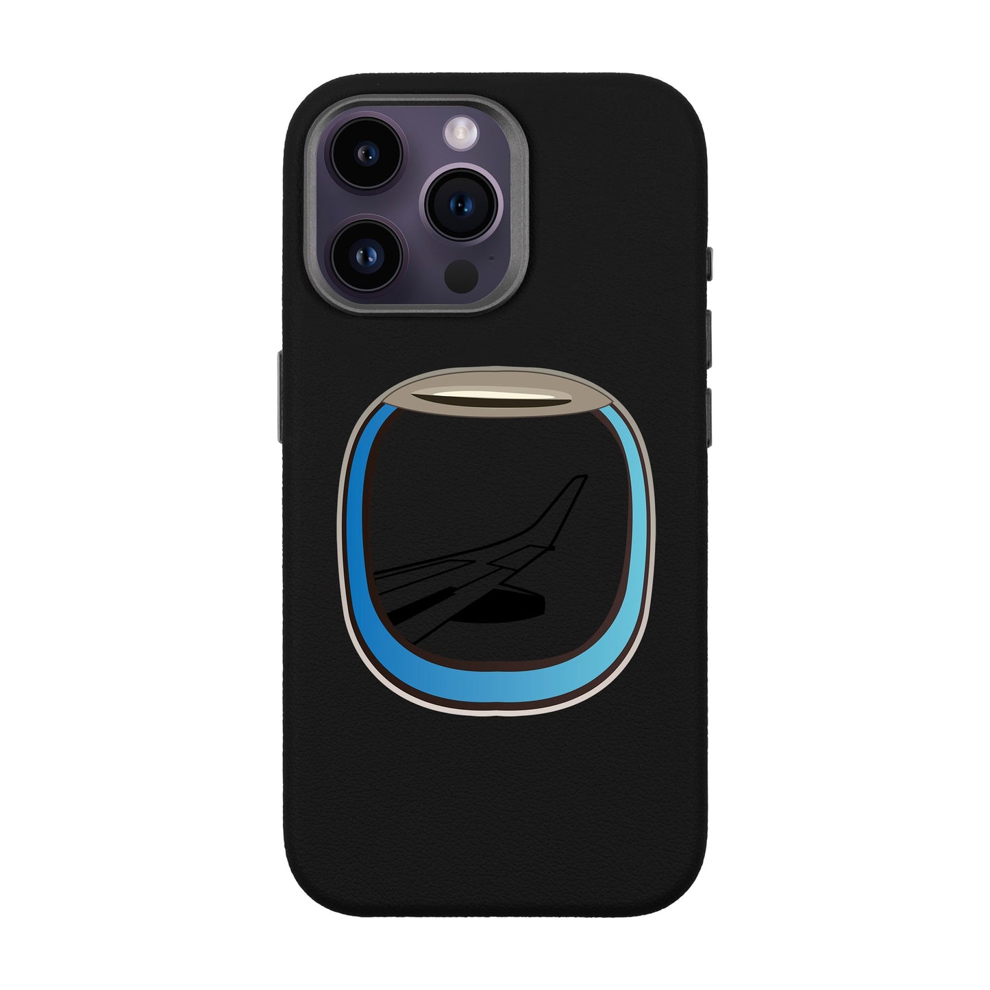 AIRCRAFT WINDOW-iPhone 14 Pro Max Leather Premium Kılıf MagSafe Özellikli