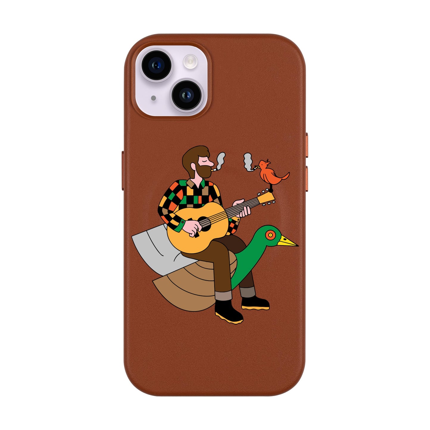 BIRDS OF A FEATHER-iPhone 14 Plus Leather Kılıf MagSafe Özellikli