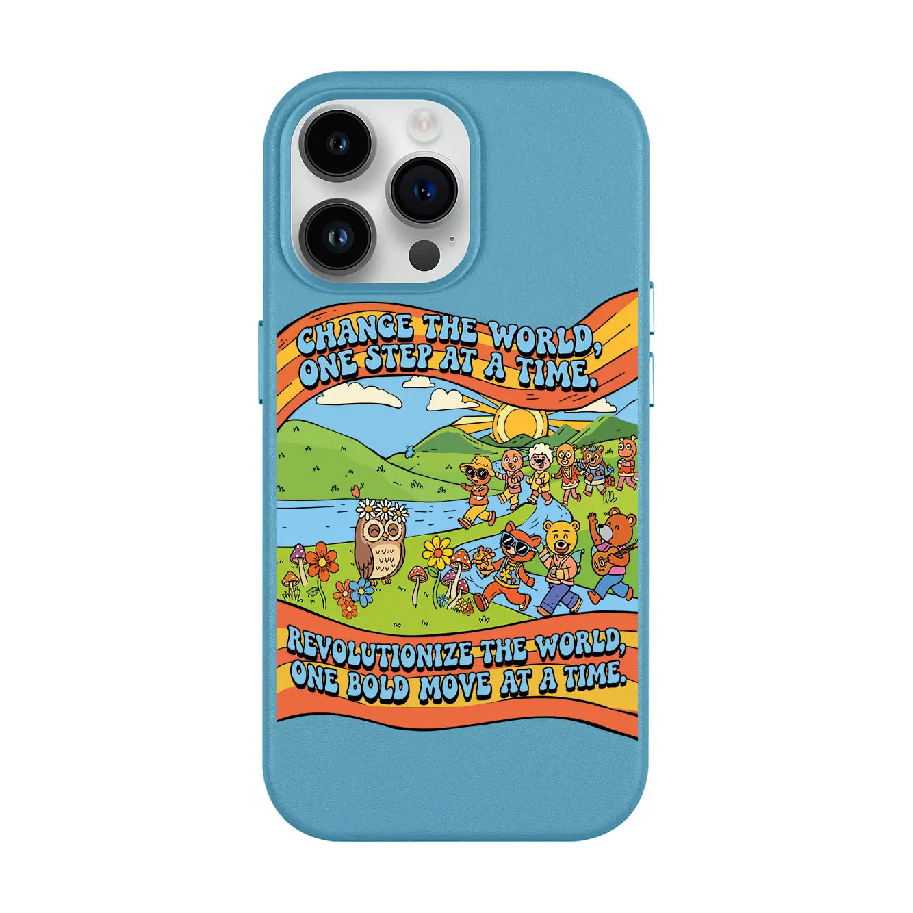 CHANGE THE WORLD-iPhone 14 Pro Max Leather Kılıf MagSafe Özellikli