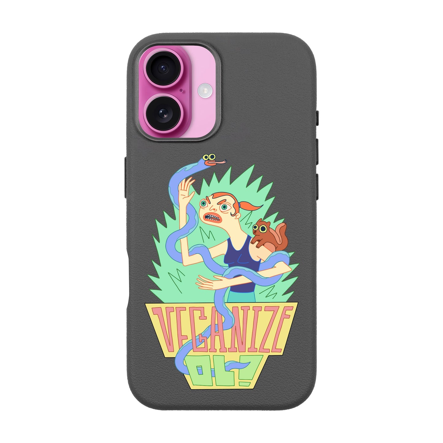 VEGANİZE-iPhone 16 Leather Premium Kılıf MagSafe Özellikli