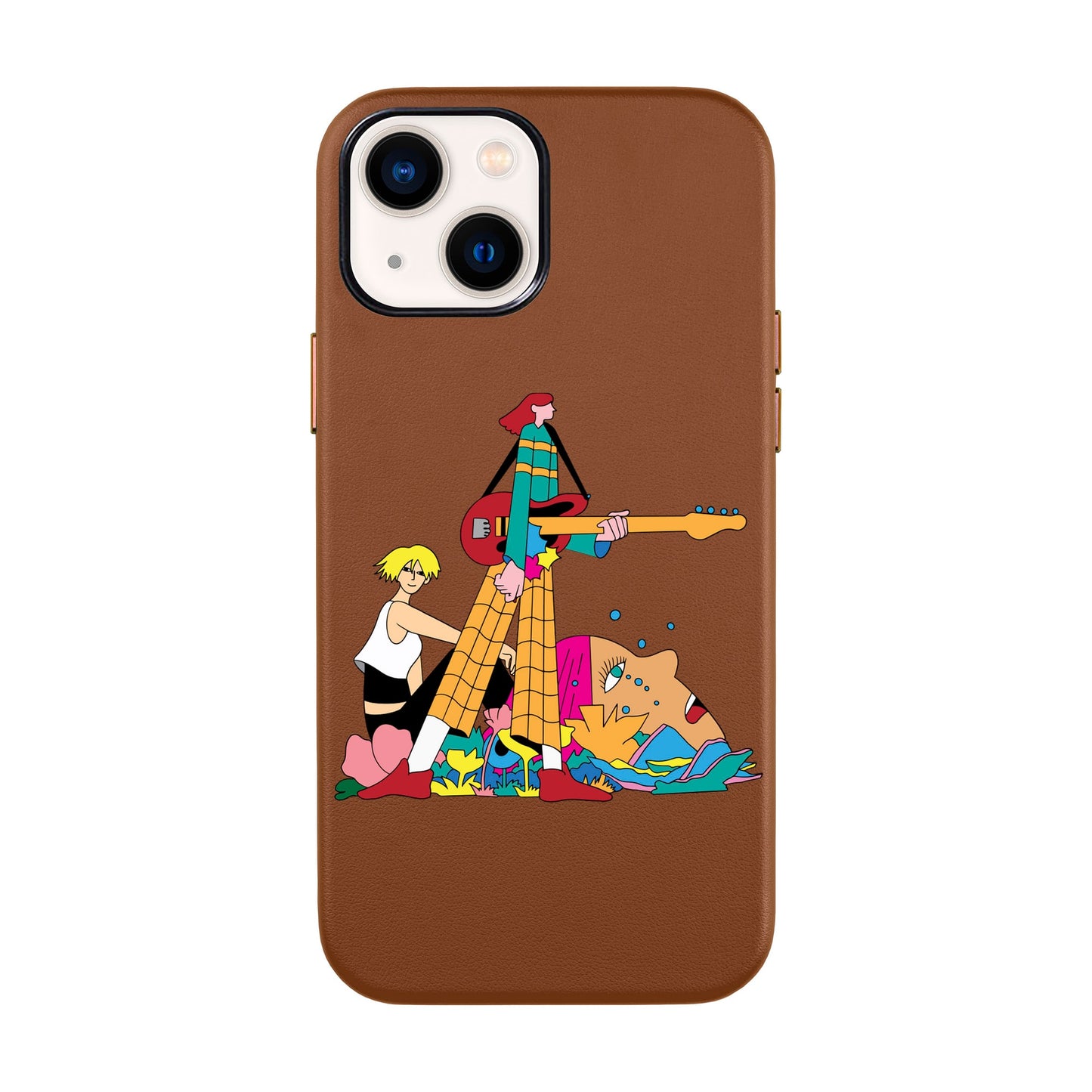 HER BAND-iPhone 14 Leather Kılıf