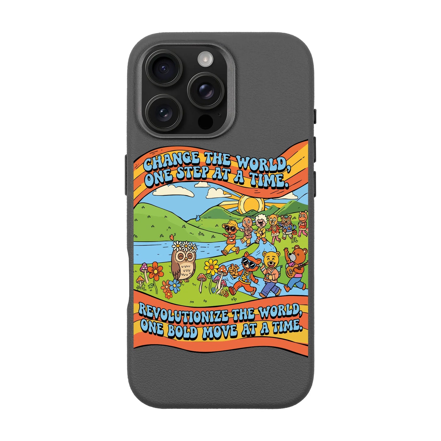 CHANGE THE WORLD-iPhone 16 Pro Max Leather Premium Kılıf MagSafe Özellikli