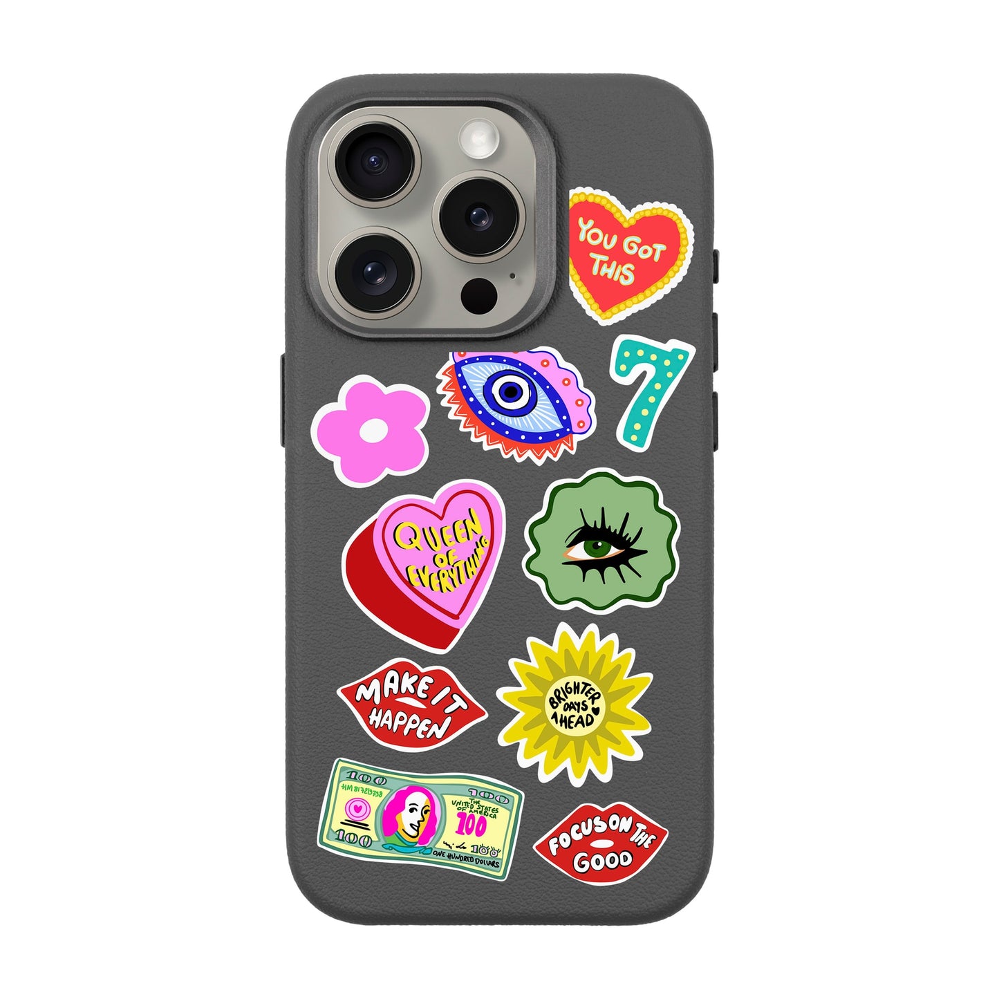 HM STICKERS-iPhone 15 Pro Leather Premium Kılıf MagSafe Özellikli