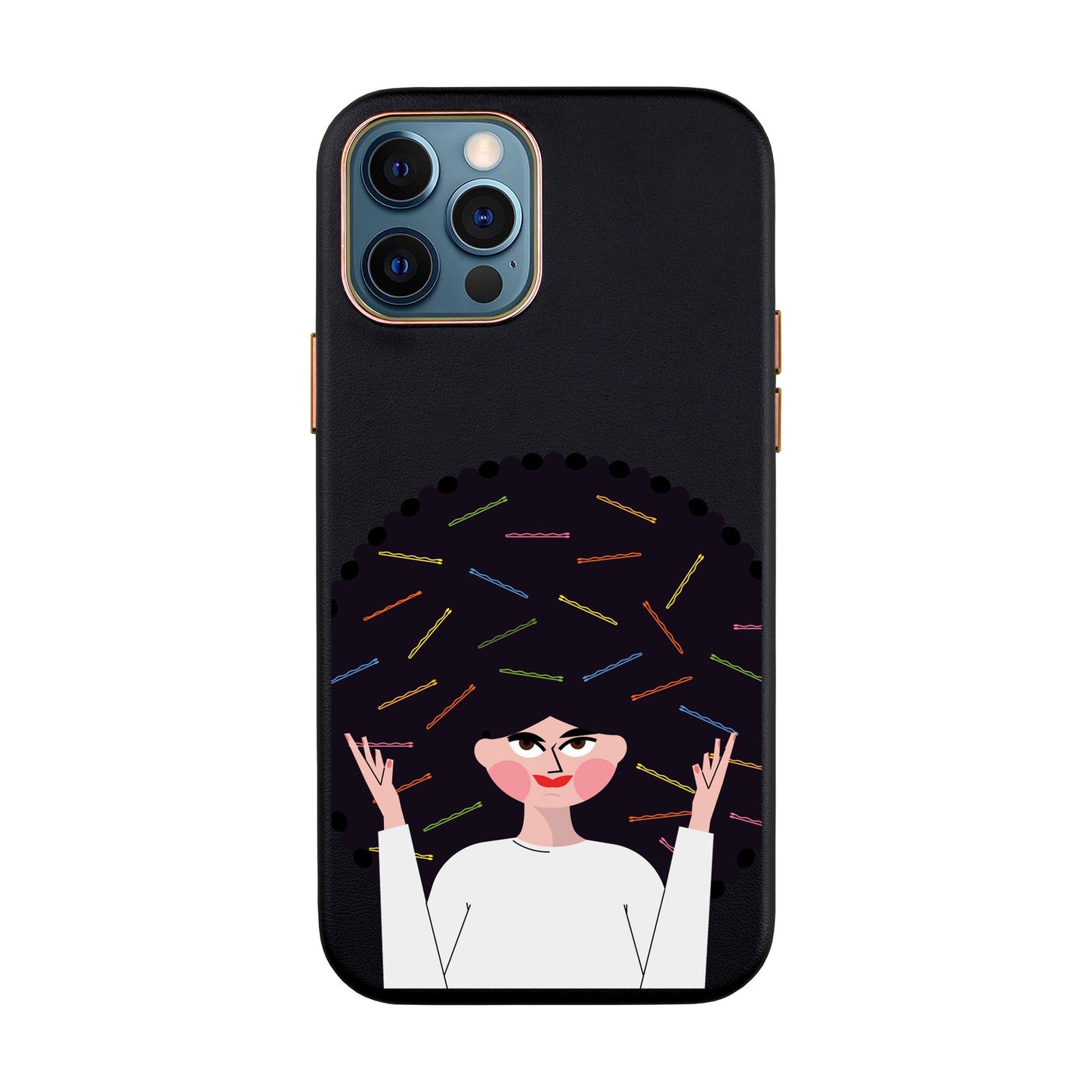TANGLES OF HAPPINESS-iPhone Xs Max Leather Kılıf
