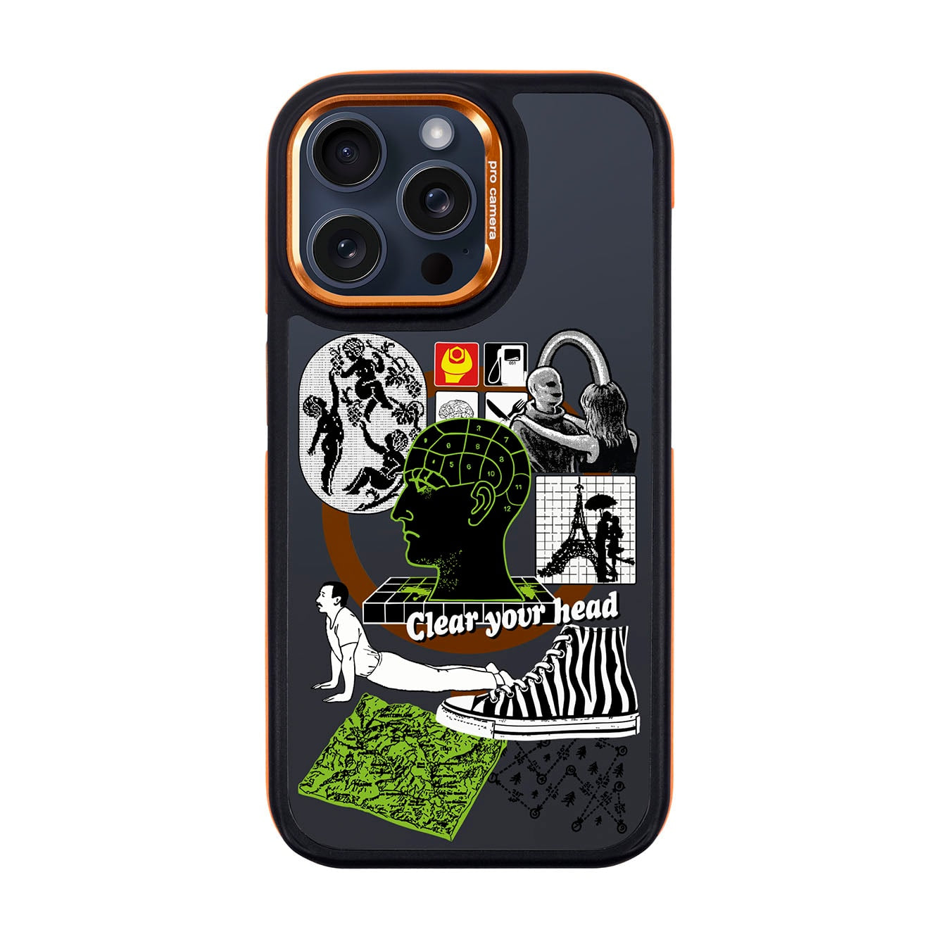 CLEAR YOUR HEAD-iPhone 15 Pro Max Dark Kılıf MagSafe Özellikli