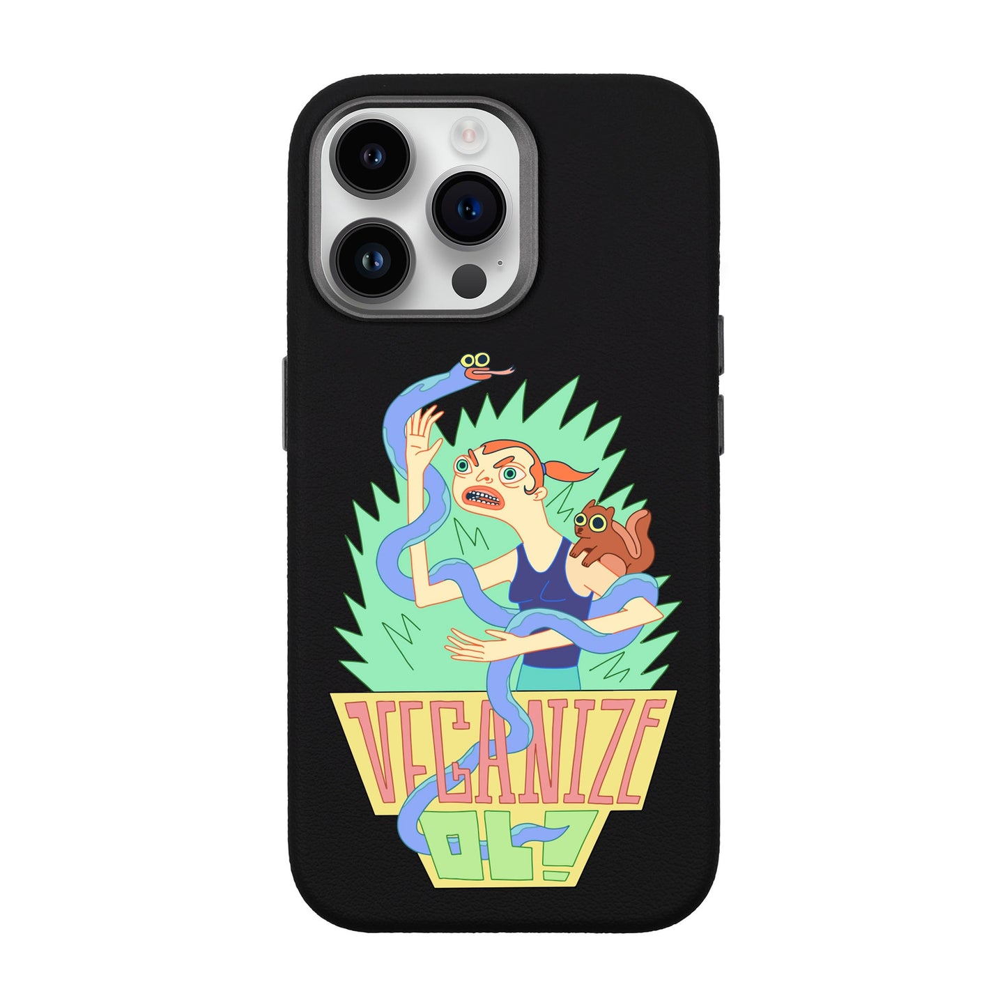 VEGANİZE-iPhone 14 Pro Max Leather Premium Kılıf MagSafe Özellikli