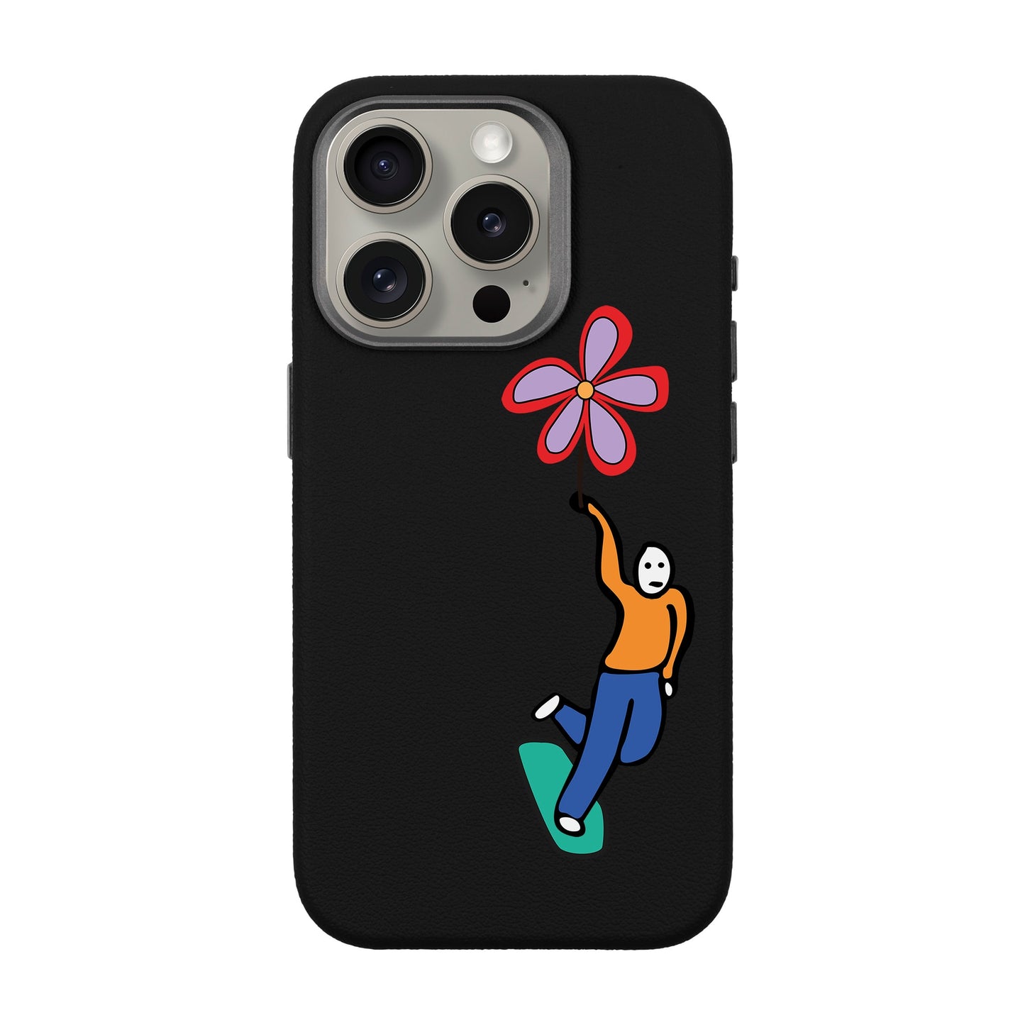SKATEBOARDER-iPhone 15 Pro Leather Premium Kılıf MagSafe Özellikli