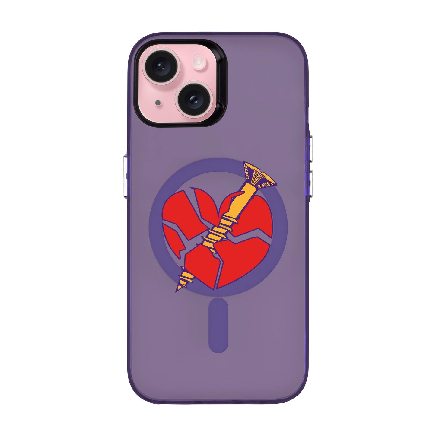 BROKEN HEART-iPhone 15 Hold Kılıf MagSafe Özellikli