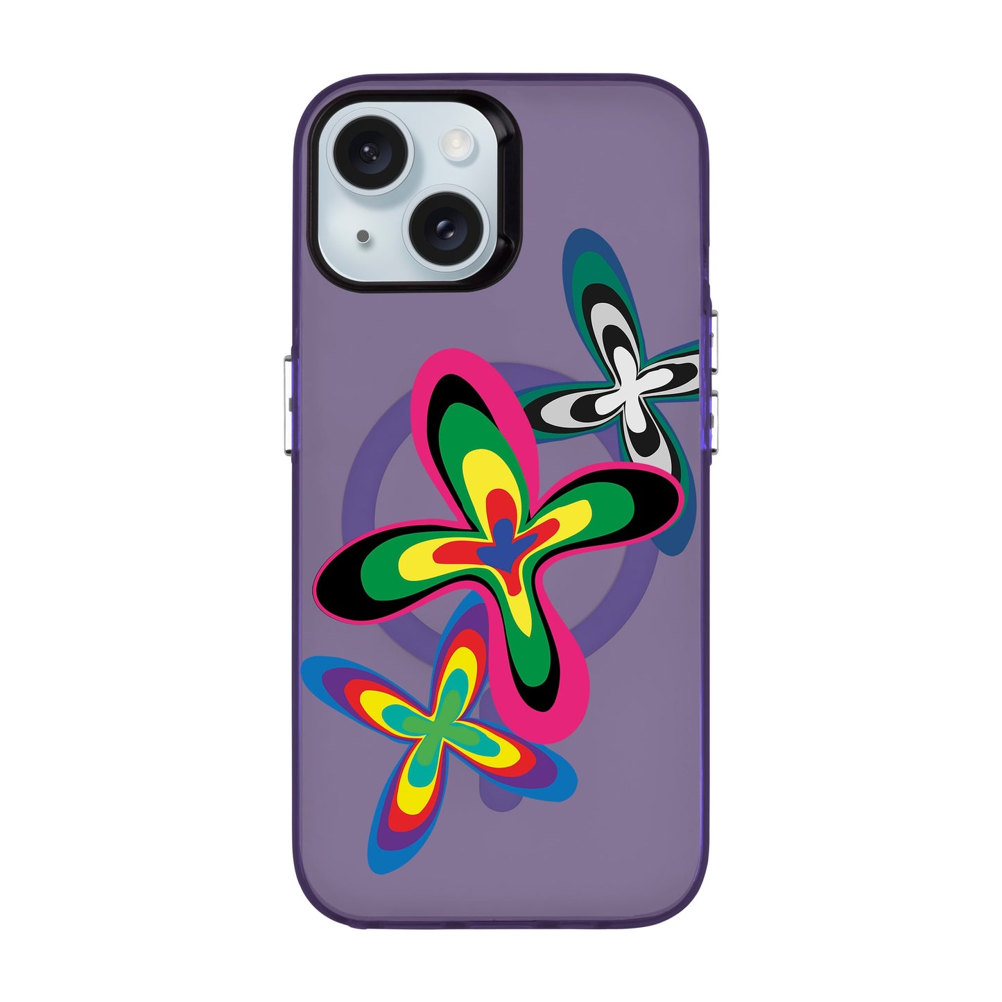 COLOR FLOWER-iPhone 15 Hold Kılıf MagSafe Özellikli