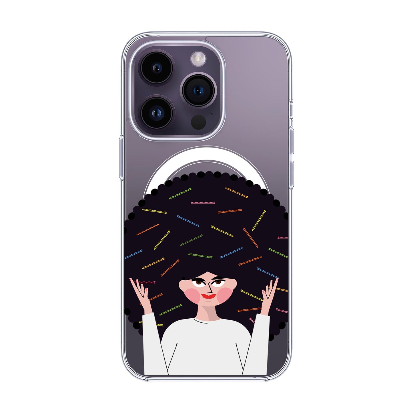 TANGLES OF HAPPINESS-iPhone 14 Pro Solid Kılıf MagSafe Özellikli