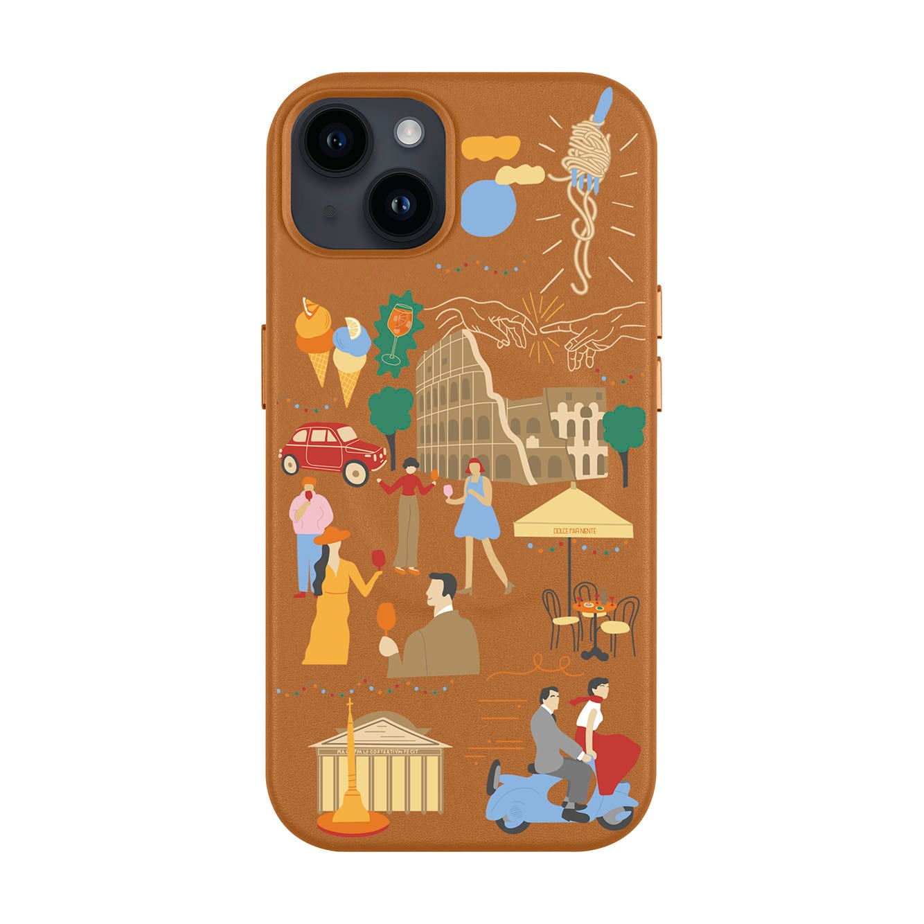 ROMA-iPhone 14 Plus Leather Kılıf MagSafe Özellikli