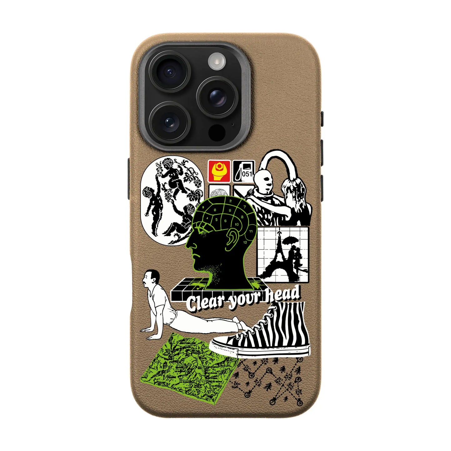 CLEAR YOUR HEAD-iPhone 16 Pro Leather Premium Kılıf MagSafe Özellikli