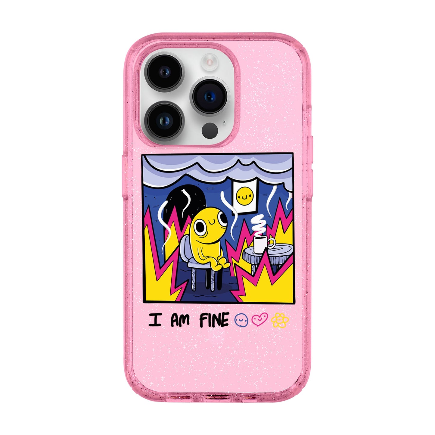 I AM FINE-iPhone 14 Pro Shiny Kılıf MagSafe Özellikli
