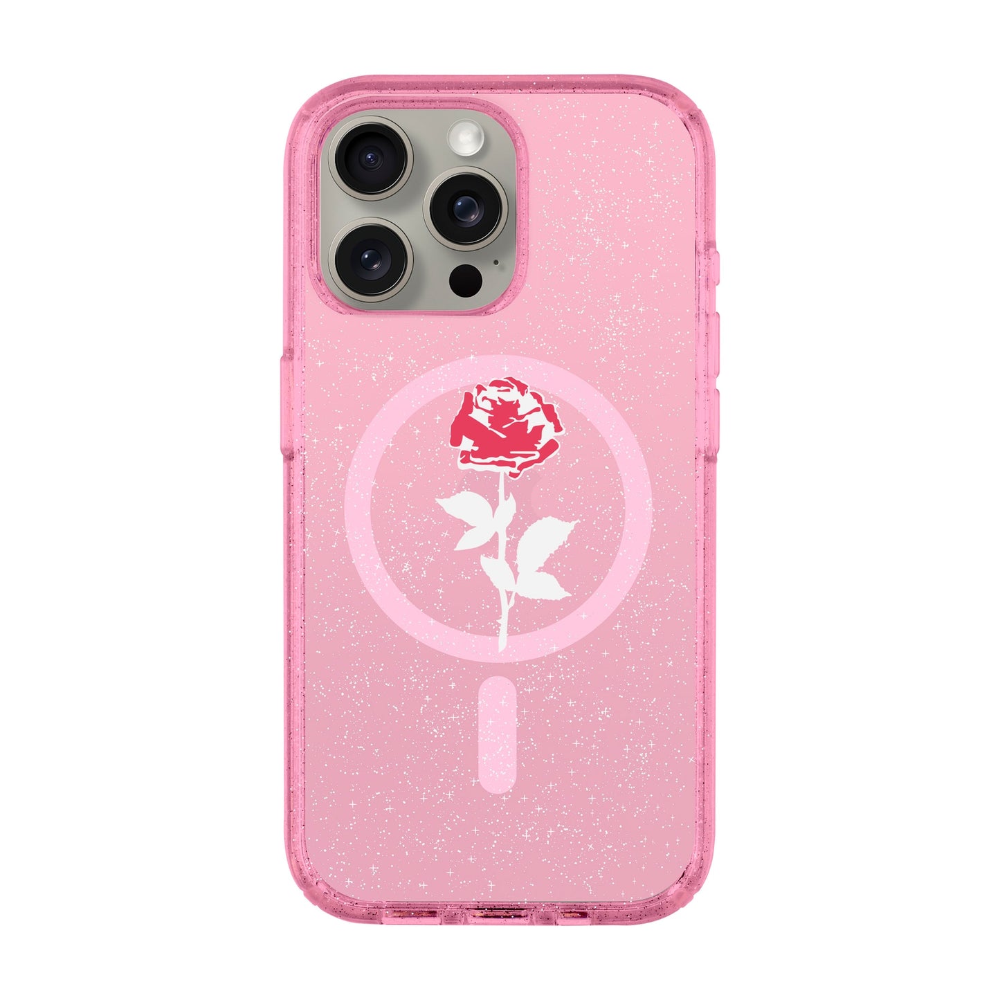 NATUREL ROSE-iPhone 15 Pro Max Shiny Kılıf MagSafe Özellikli