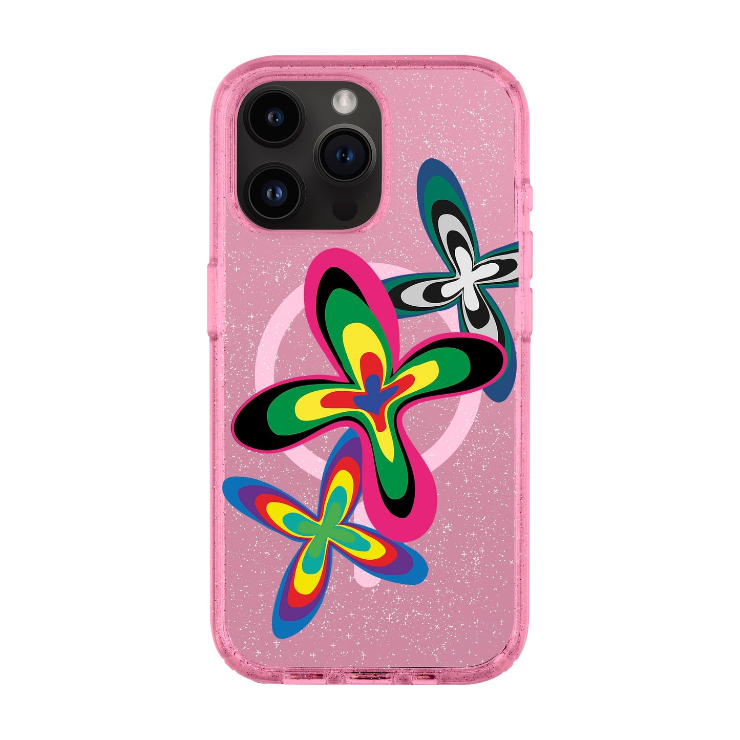 COLOR FLOWER-iPhone 14 Pro Max Shiny Kılıf MagSafe Özellikli