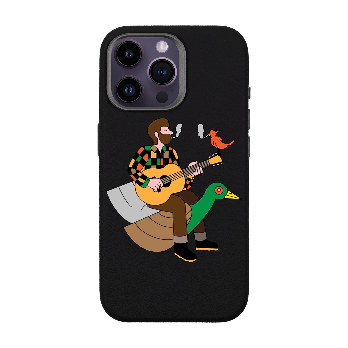 BIRDS OF A FEATHER-iPhone 14 Pro Max Leather Premium Kılıf MagSafe Özellikli