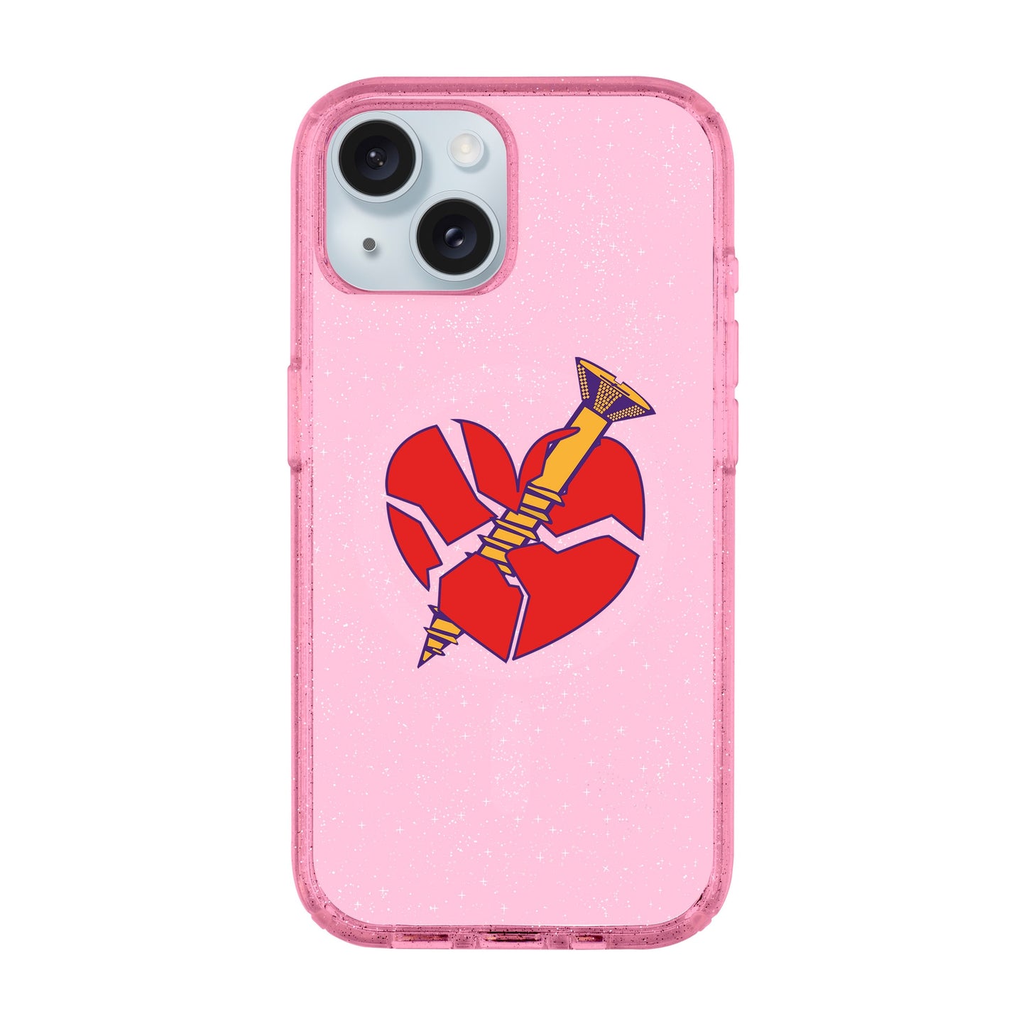 BROKEN HEART-iPhone 14 Plus Shiny Kılıf MagSafe Özellikli