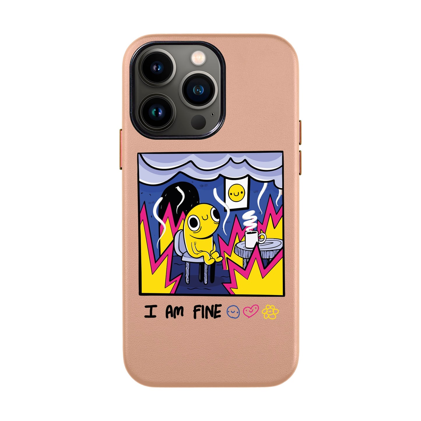 I AM FINE-iPhone 13 Pro Max Leather Kılıf