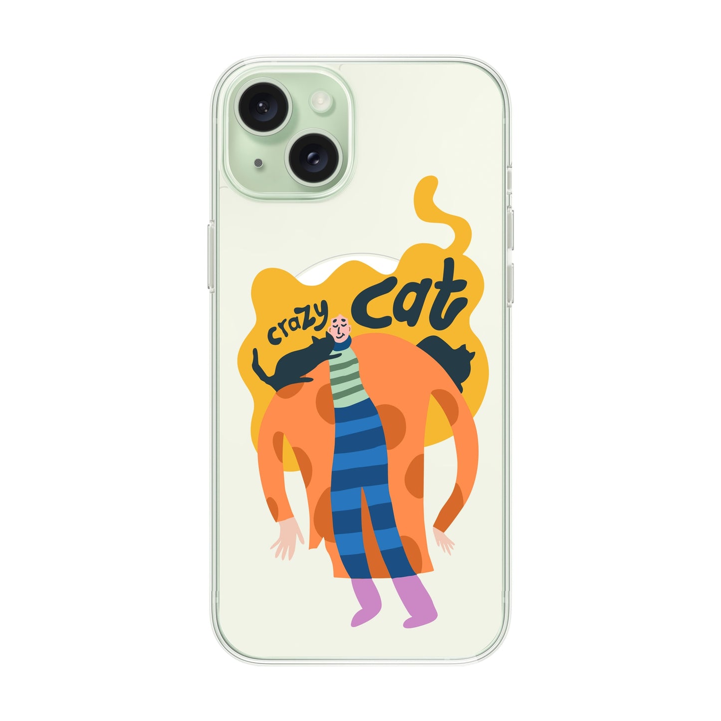 CRAZY CAT-iPhone 15 Plus Solid Kılıf MagSafe Özellikli
