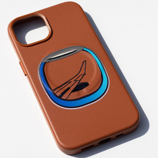 AIRCRAFT WINDOW-Leather Kılıf MagSafe Özellikli - iPhone 14 Pro Max