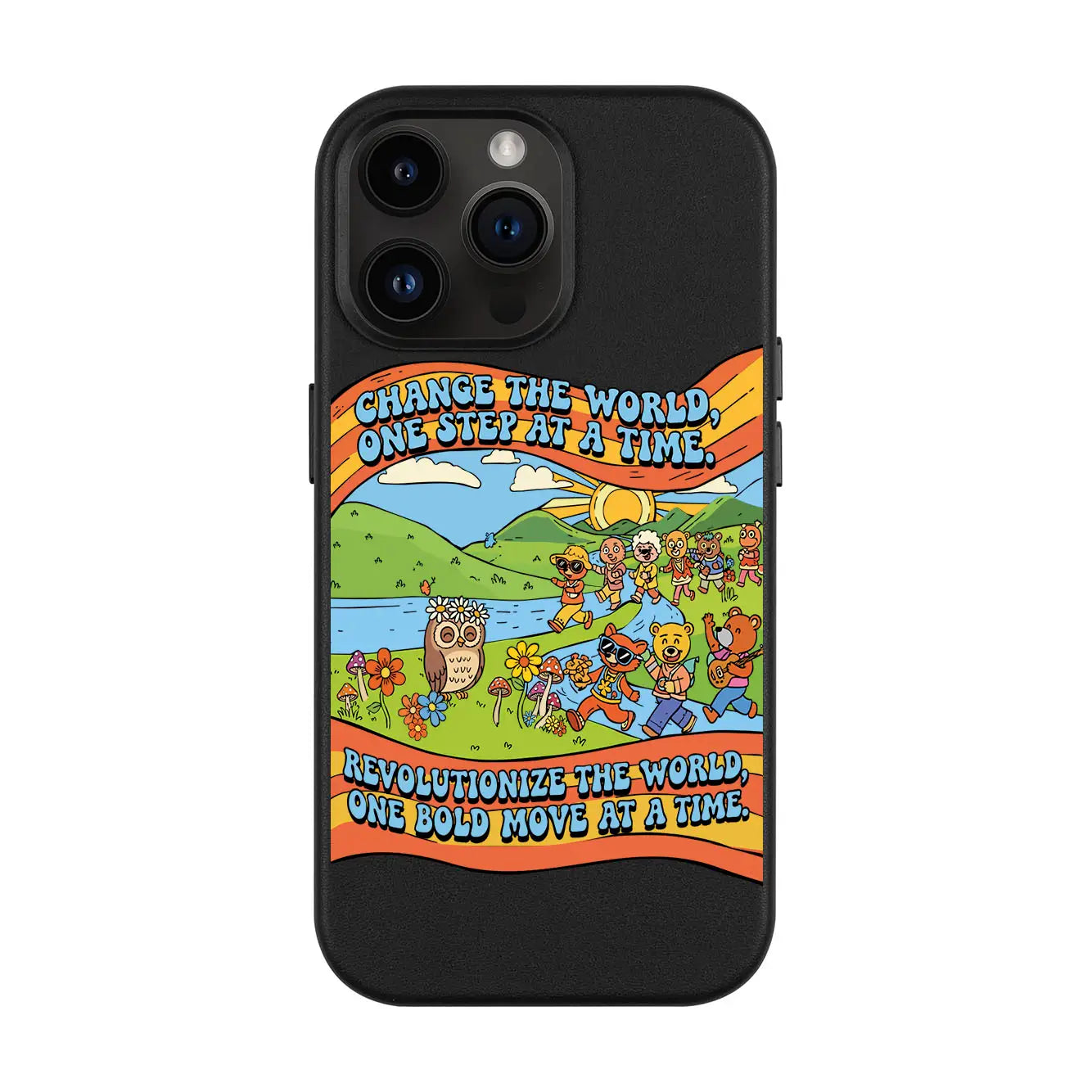 CHANGE THE WORLD-iPhone 14 Pro Max Leather Kılıf MagSafe Özellikli