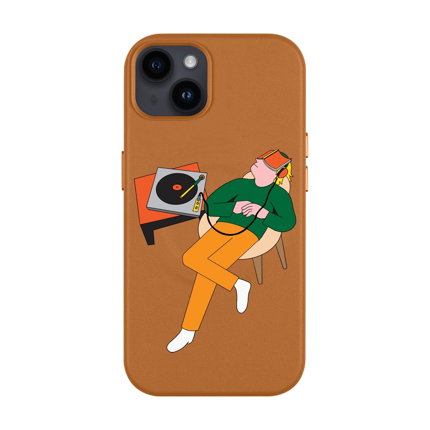 LAZY SUNDAY AFTERNOON-iPhone 14 Plus Leather Kılıf MagSafe Özellikli