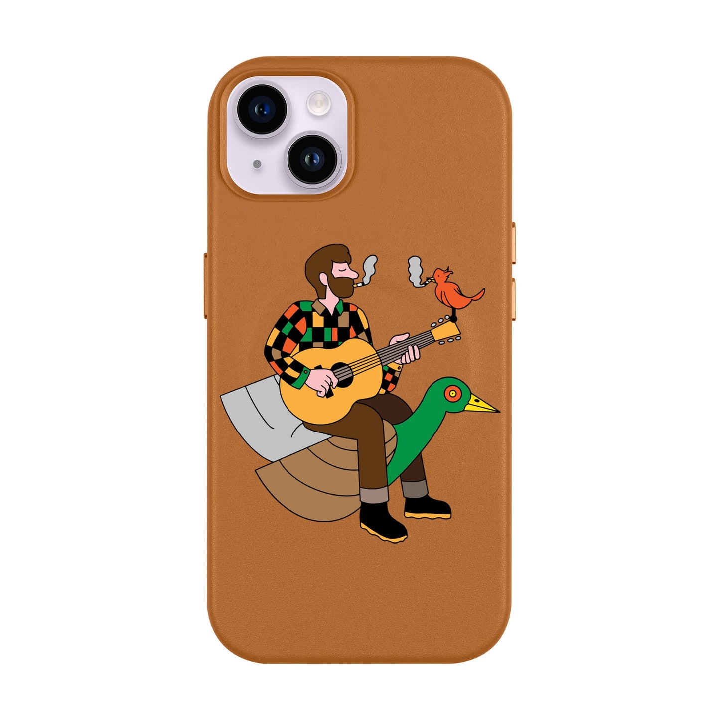 BIRDS OF A FEATHER-iPhone 14 Plus Leather Kılıf MagSafe Özellikli