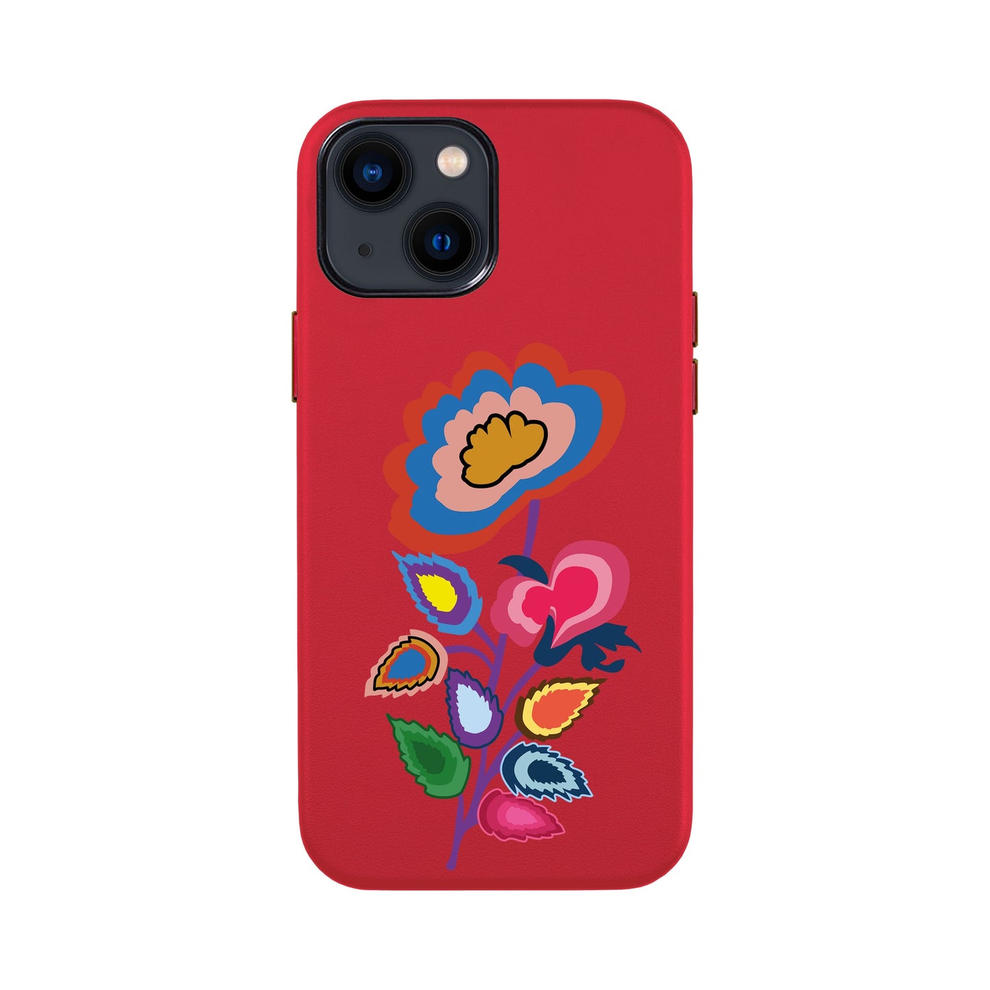 KNITTED FLOWER-iPhone 13 Mini Leather Kılıf