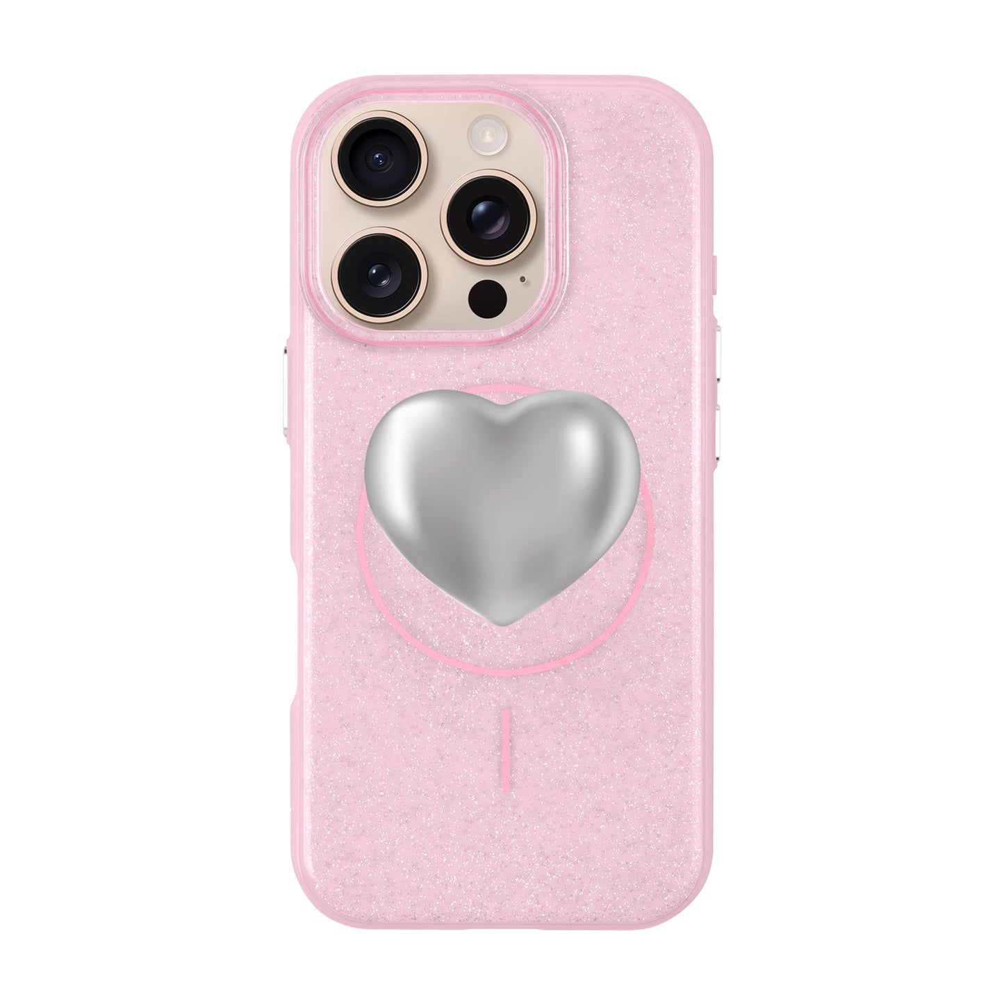 SILVER HEART-iPhone 16 Pro Radiant Kılıf MagSafe Özellikli