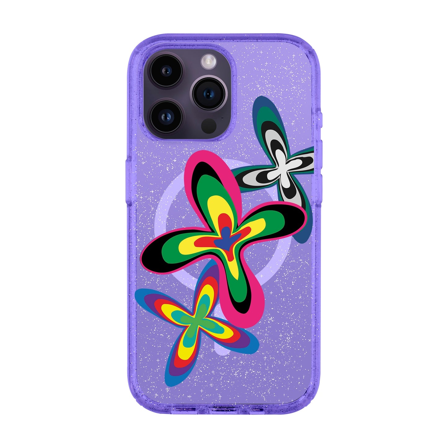 COLOR FLOWER-iPhone 14 Pro Max Shiny Kılıf MagSafe Özellikli