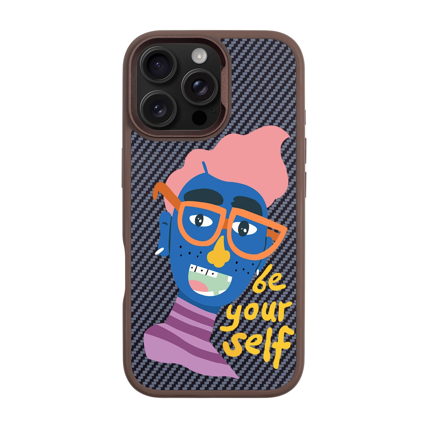 BE YOUR SELF-iPhone 16 Pro Max Plaid Kılıf MagSafe Özellikli