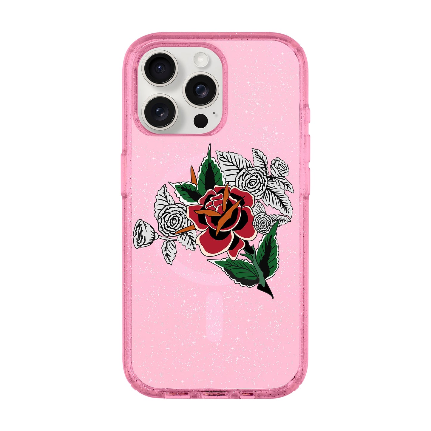 DRY ROSE-iPhone 15 Pro Max Shiny Kılıf MagSafe Özellikli