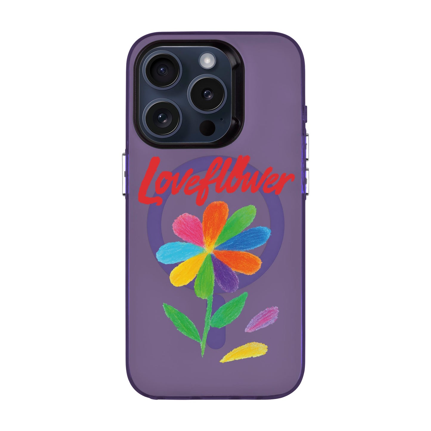 LOVE FLOWER-iPhone 15 Pro Hold Kılıf MagSafe Özellikli