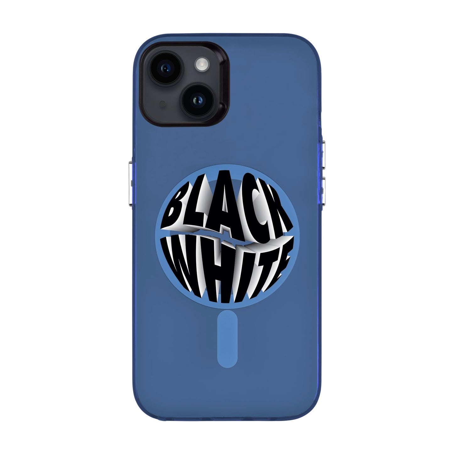 BLACK WHITE-iPhone 14 Plus Hold Kılıf MagSafe Özellikli