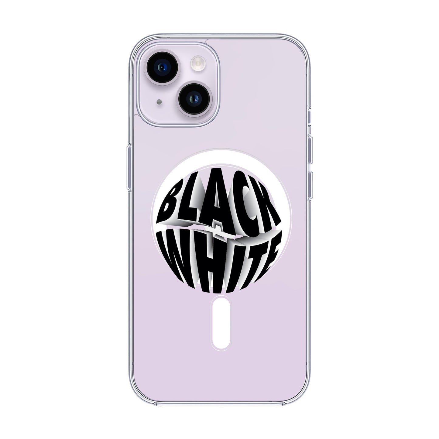 BLACK WHITE-iPhone 13 Pro Solid Kılıf MagSafe Özellikli