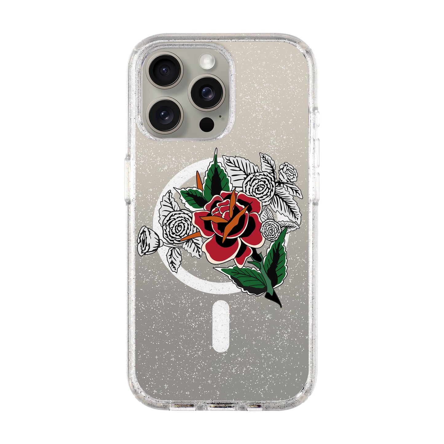 DRY ROSE-iPhone 15 Pro Max Shiny Kılıf MagSafe Özellikli