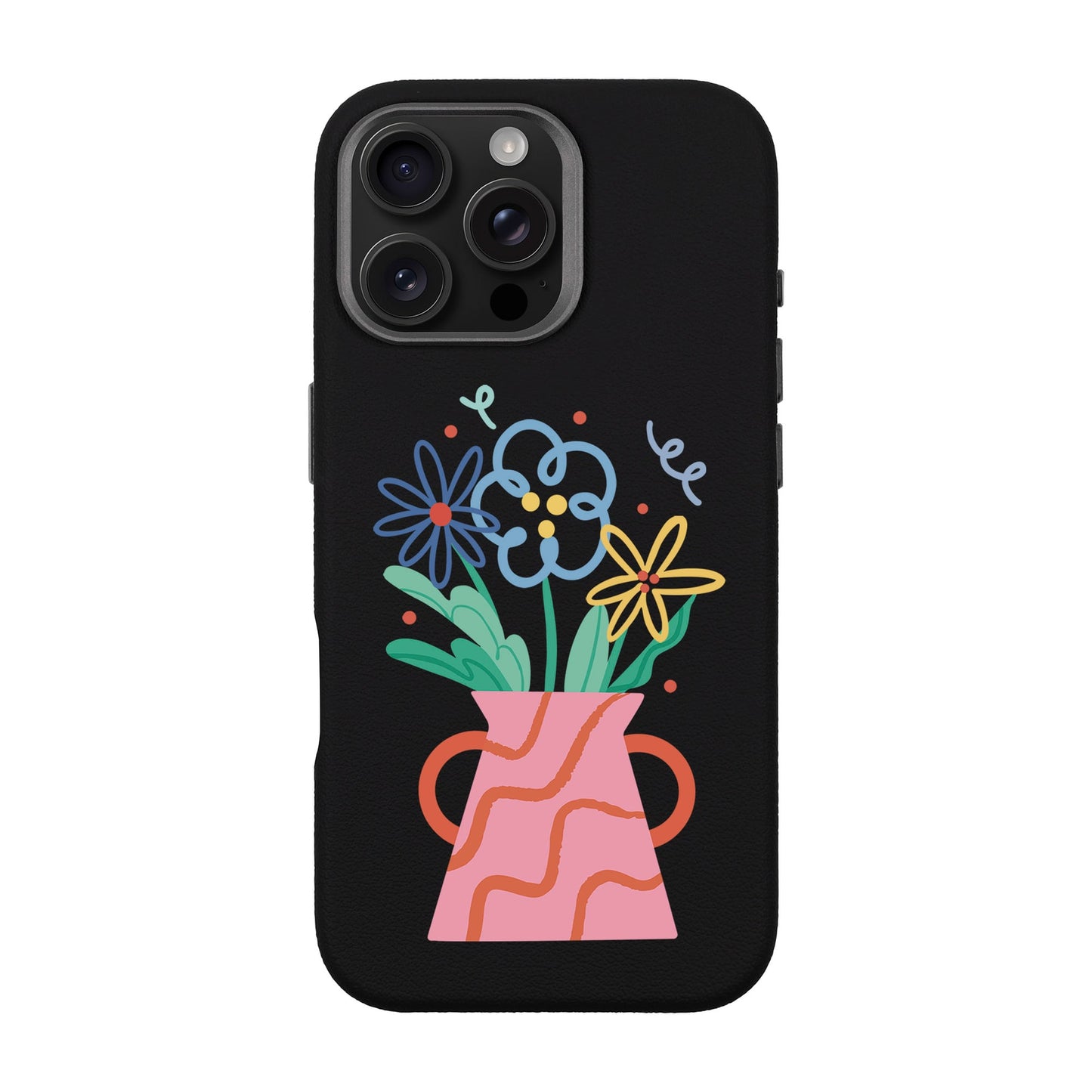 PINK VASE-iPhone 16 Pro Max Leather Premium Kılıf MagSafe Özellikli