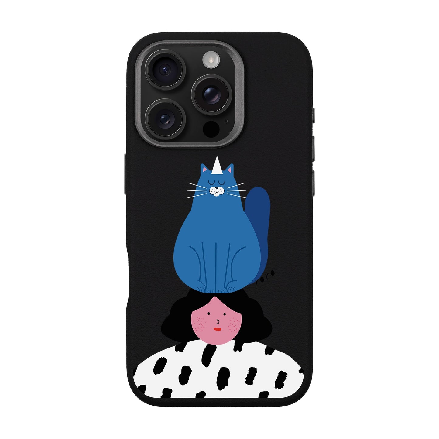 NAUGHTY CAT-iPhone 16 Pro Leather Premium Kılıf MagSafe Özellikli