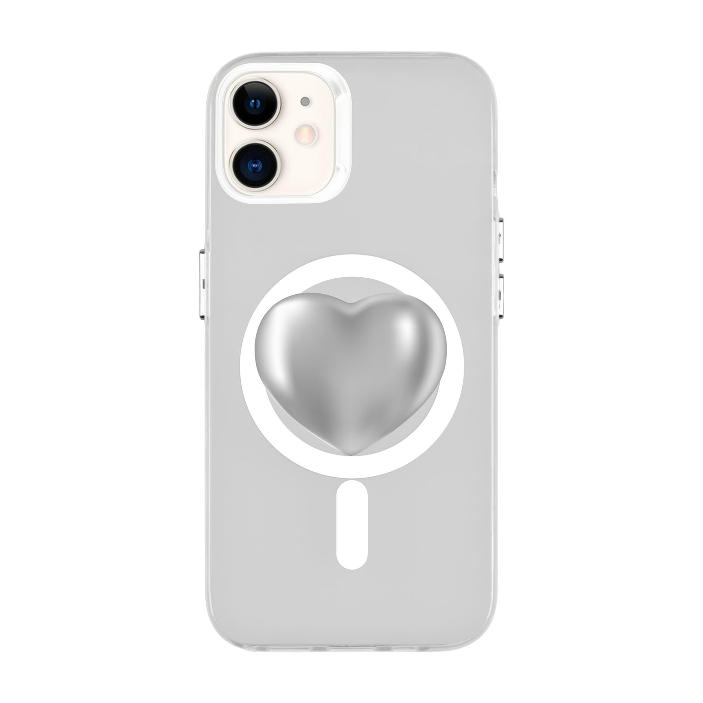 SILVER HEART-iPhone 11 Hold Kılıf MagSafe Özellikli