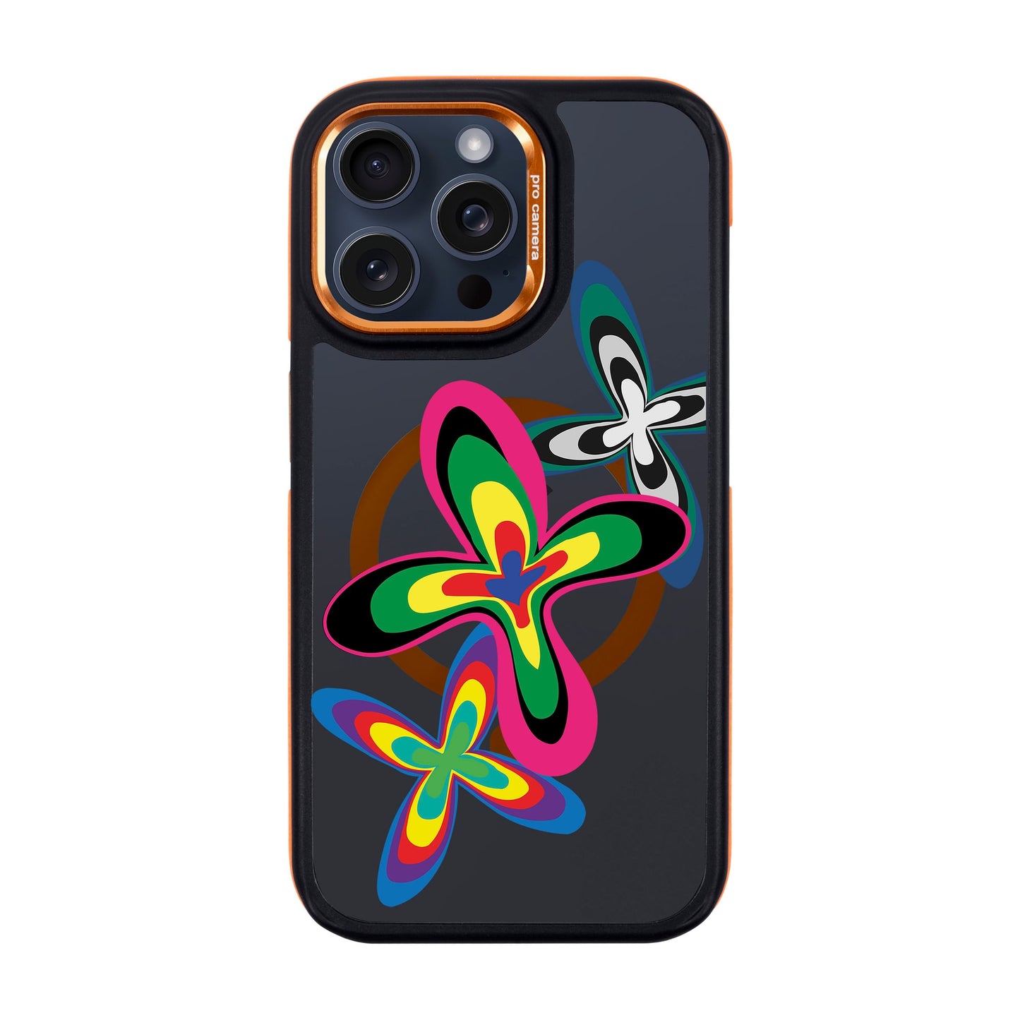 COLOR FLOWER-iPhone 15 Pro Max Dark Kılıf MagSafe Özellikli