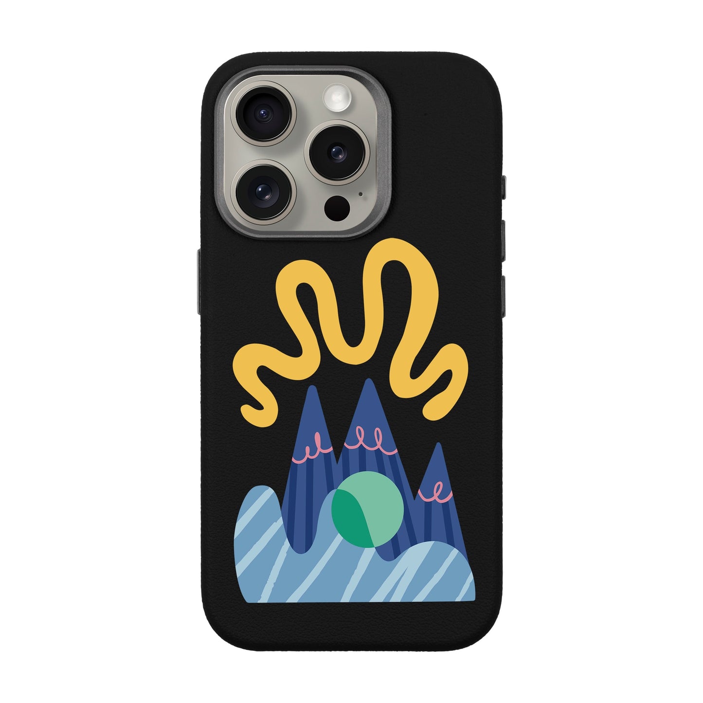 MOUNTAIN-iPhone 15 Pro Leather Premium Kılıf MagSafe Özellikli