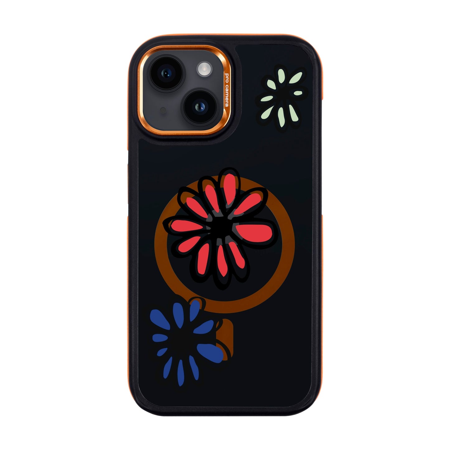 FLORIST-iPhone 14 Dark Kılıf MagSafe Özellikli