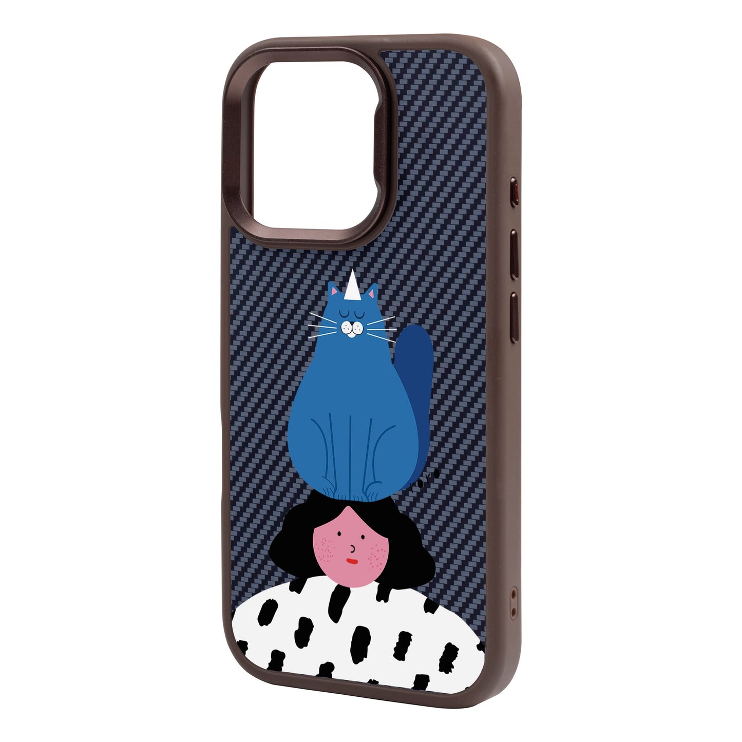 NAUGHTY CAT-iPhone 16 Pro Max Plaid Kılıf MagSafe Özellikli